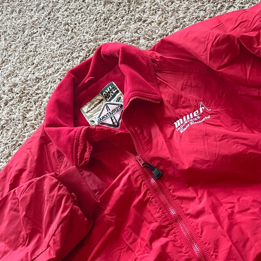Vintage WearGuard Miller Century Race Recovery Team Jacket Red Mens 2XL Tall